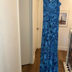 Blue Floral Maxi Dress